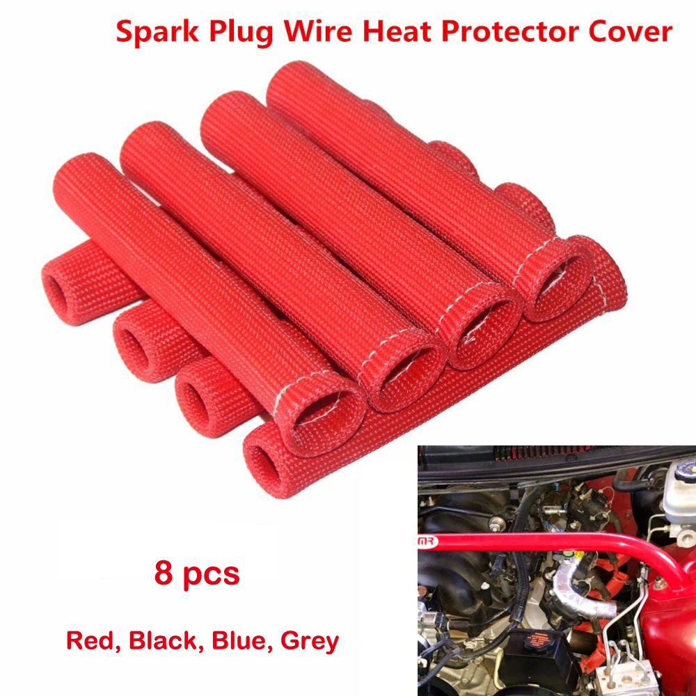 8 шт. номер красный 1200 градусов провод к свече зажигания сапоги тепловой щит