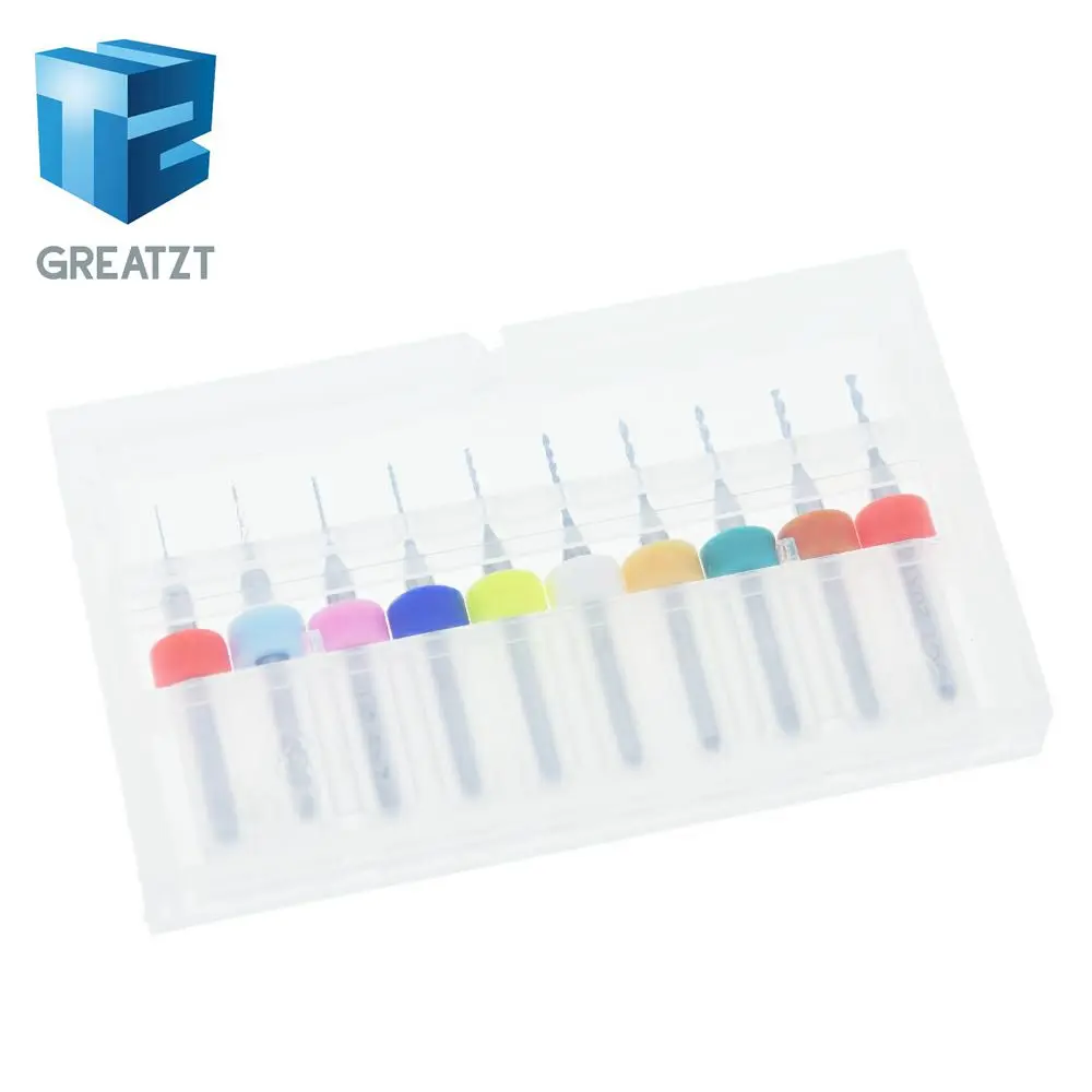 GREATZT 10 шт. от 0 3 мм до 1 2 мини-сверло для печатной платы карбид вольфрама cnc сверла