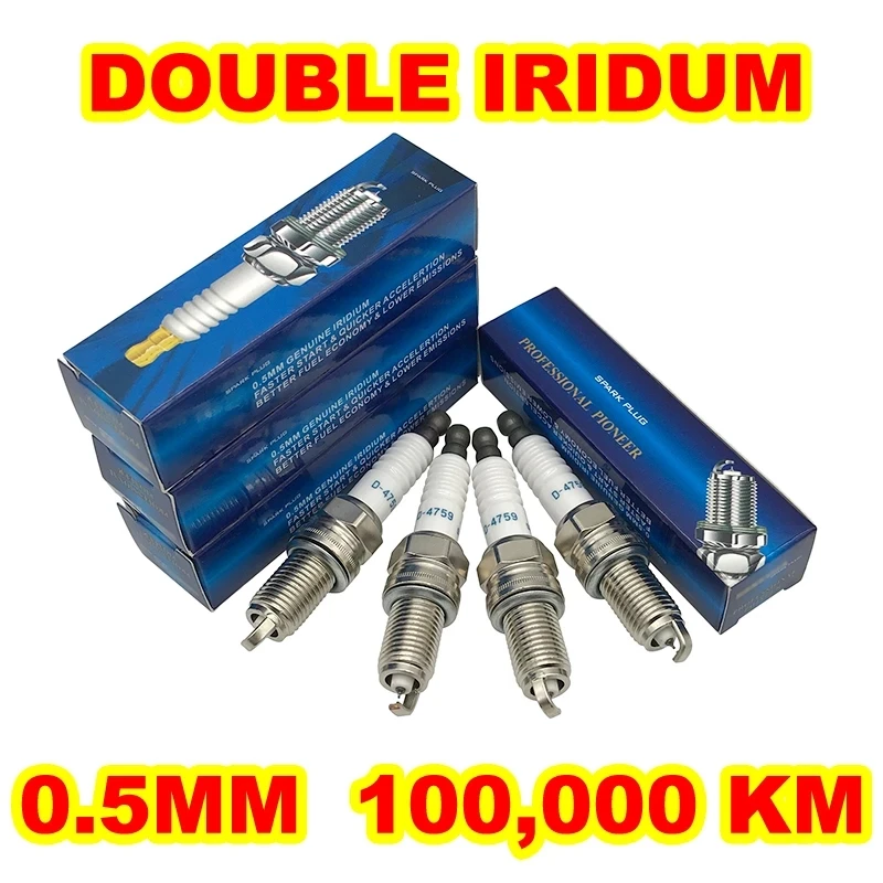

4 шт. ДВОЙНОЙ ИРАДИУМНЫЙ Свеча зажигания D-4759 ДЛЯ IKR7D ZKR7A-10 SXU22PR9 VXU22 IXU22 DCPR7EIX-P ZXU20PR11 IKR6G11 DCPR7EIX DCPR7E 7980