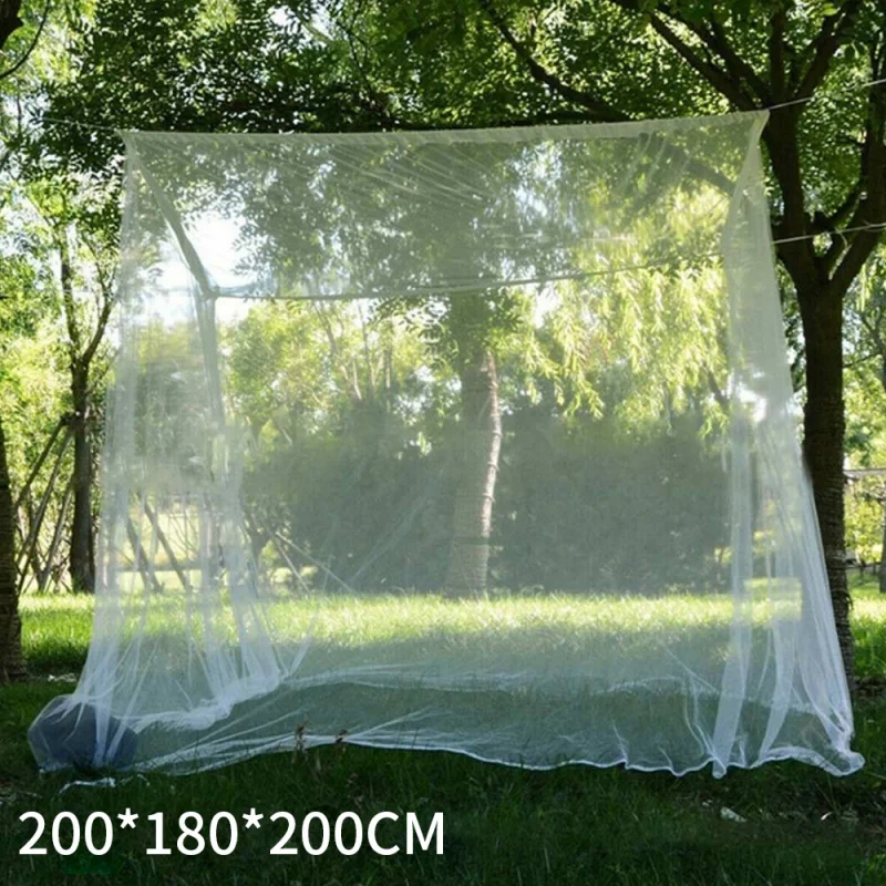 

Outdoor Camping Mosquito Net Tent Travel Repellent Large Bed Hanging Fishing Hiking With Storage Bag