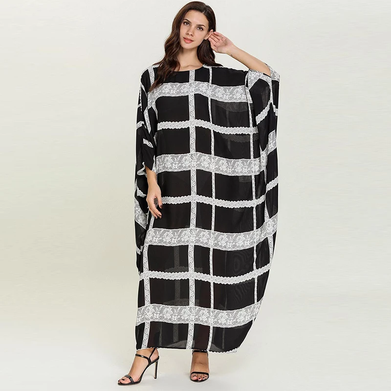 Мусульманское платье Дубай марокканского размера плюс женская мусульманская