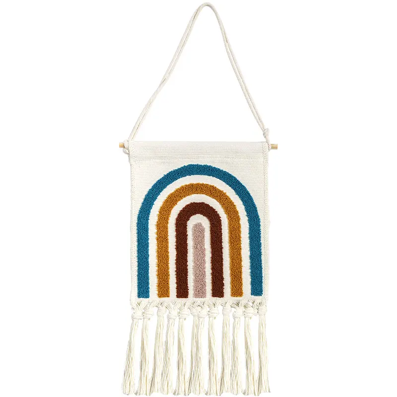 

Nordic Creative Tapestry Tassel Handmade Cotton Bohemian Decoration Macrame Mural Tapestry Tapiz Pared Tela Home Decor DB60GT