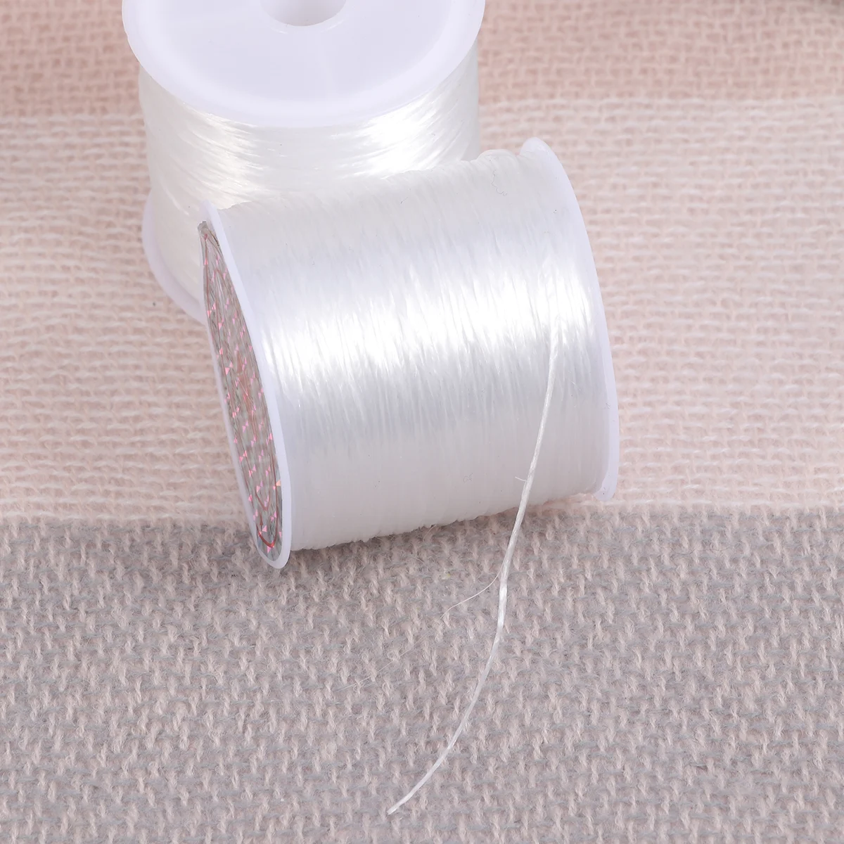 2 Rolls 60M/Roll Elastic String Crystal Elastic String for Bracelet Necklace Jewelry (White, 0.8mm)