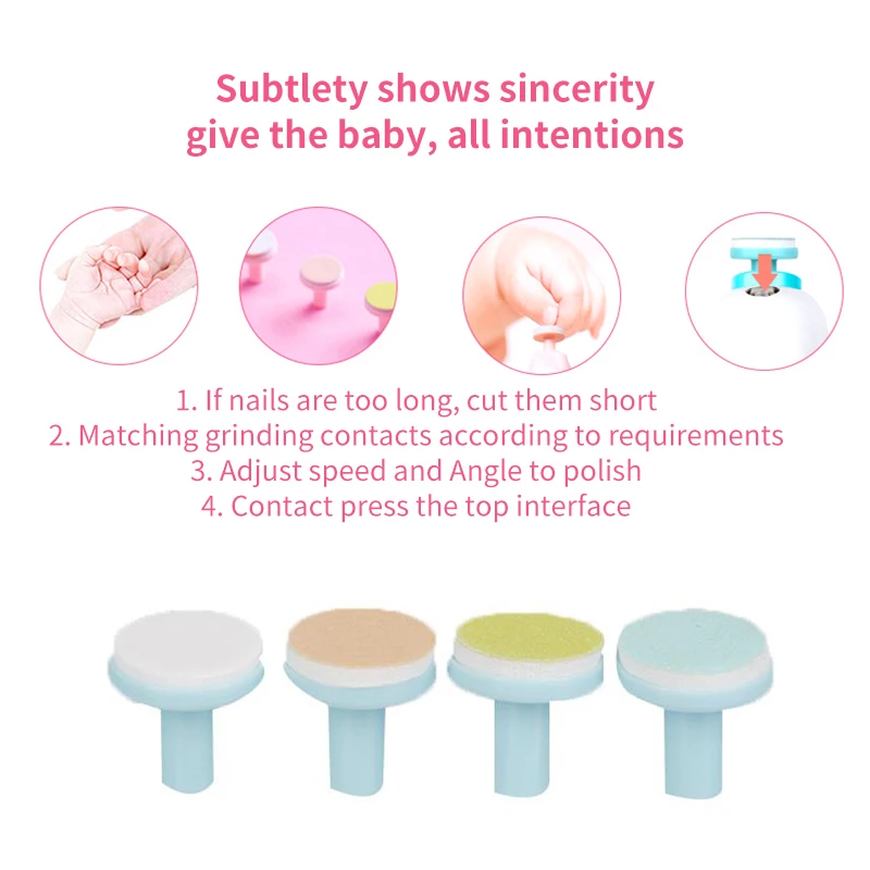 4 шт. детский триммер для ногтей со сменными насадками |