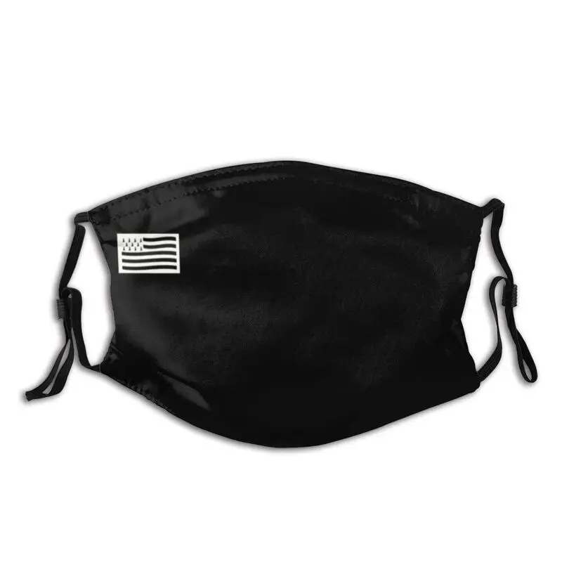 

Non-Disposable Breton Flag Mouth Face Mask Breizh Brittany Anti Haze Dust Protection Respirator Muffle Mask with Filters PM 2.5