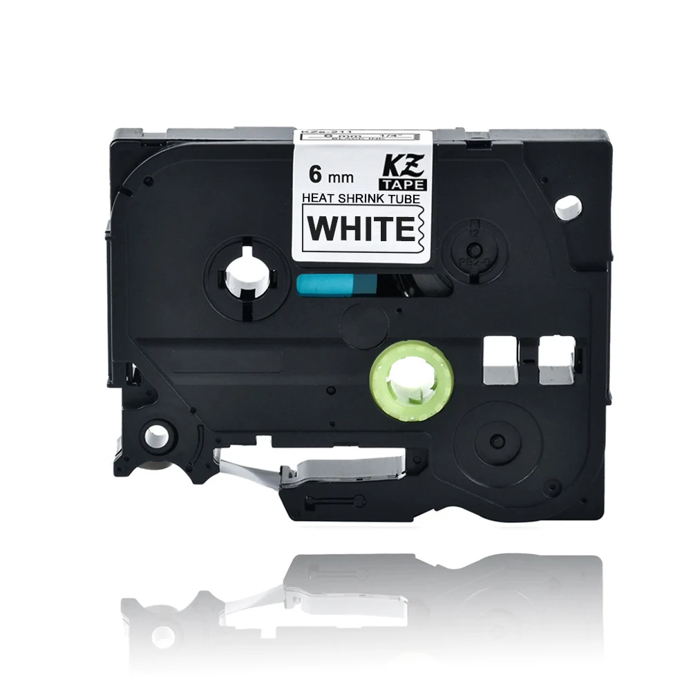 Этикетка CIDY 5 шт. Hse-231 Hse-221 Hse-211 Совместимость Брат P-TOUCH терм усадочная трубчатая лента картридж 6/9/12 мм черный на белом фоне Hse231 - Цвет: 6mm black on white