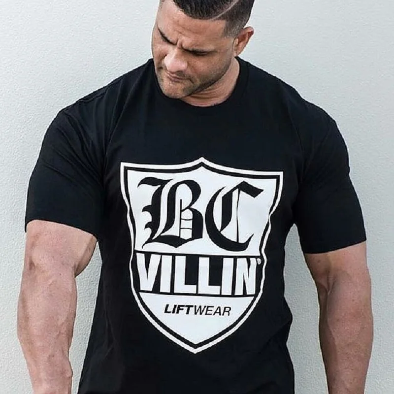 

Muscle European and American Brothers 2021 Summer New Sports Short-Sleeved Men's Fitness Running Training Essential T-Shirt