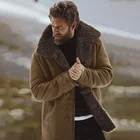 Мужские зимние меховые флисовые толстые теплые пальто парки верхняя одежда с длинным рукавом Тренч кожаные куртки размера плюс ветровка Chaquetas