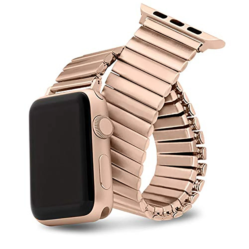 

Elastic Watchband for Iwatch 38mm 40mm 44mm 42mm Woman Stainless Steel Expansion Luxury Band for Apple Watch Serie 6 5 4 3 Se 2