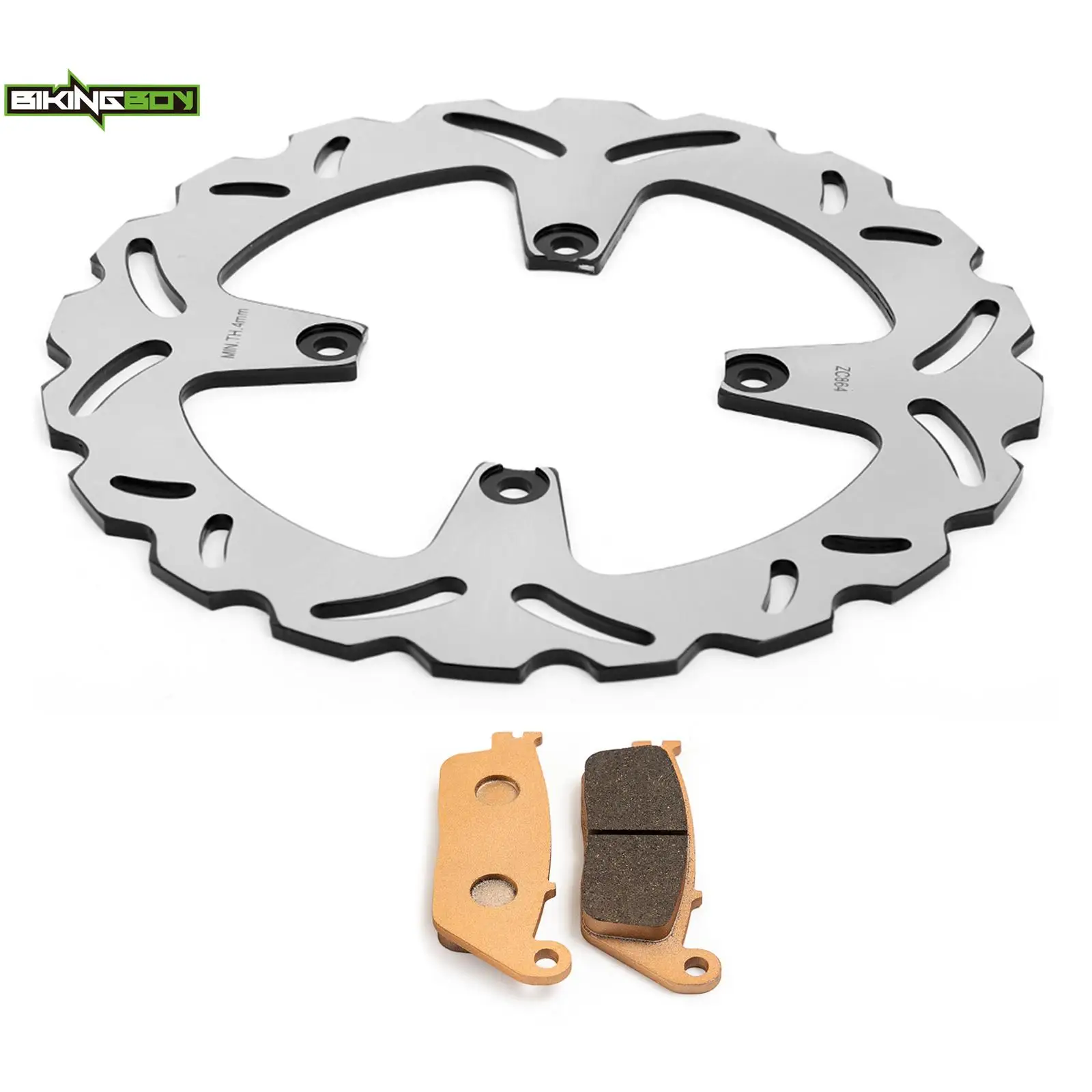 

BIKINGBOY For Honda VFR 750 F Interceptor 1994 1995 1996 1997 VFR750F Rear Brake Disc Disk Rotor + Pads 256mm Stainless Steel