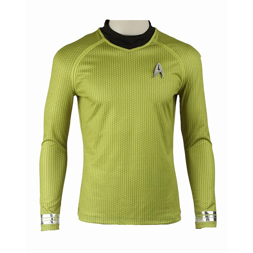 Костюм капитана Звездный путь в темноте Косплей Кирк зеленый цвет|Костюмы из