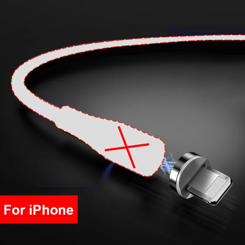 Only Plug For iPhone Магнитный кабель ROCK 2M 5A Micro usb type C для iPhone 7 XS samsung S8 Быстрая зарядка магнитные кабели для мобильных телефонов - Цвет: Only Plug For iPhone