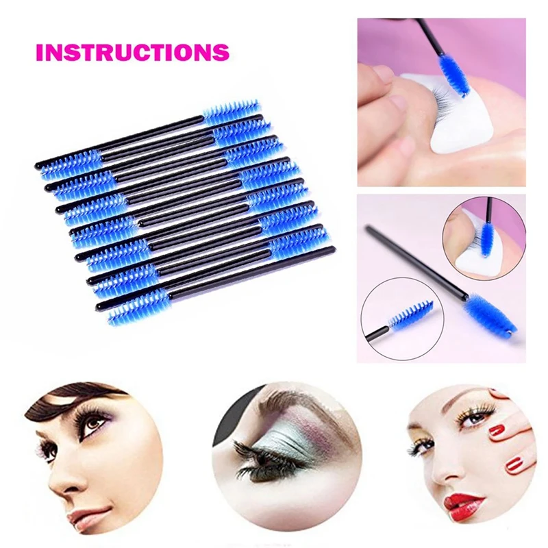 

1000PC Eyelash Brush Eyelash Roller Head Black Disposable Mascara Cosmetic Tools Makeup Brushes