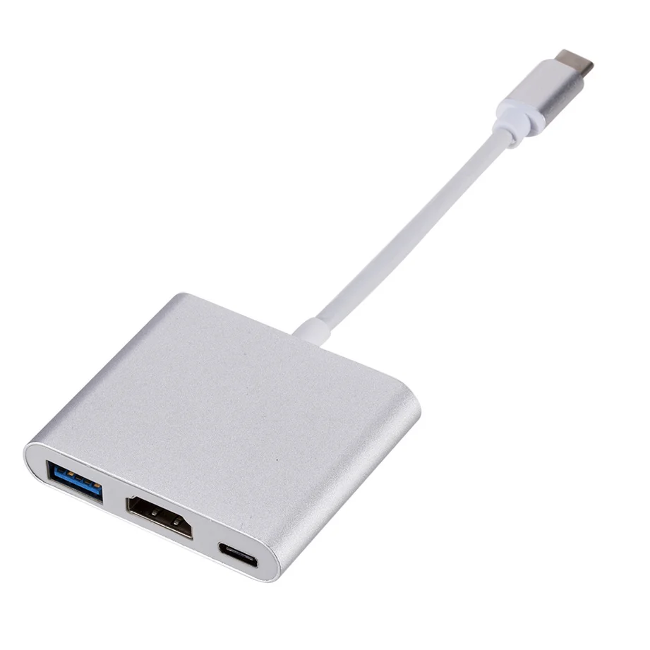 USB C HDMI Тип c Hdmi mac 3 1 адаптер преобразователя типа к HDMI/USB 0/Type-C Алюминий для Apple Macbook