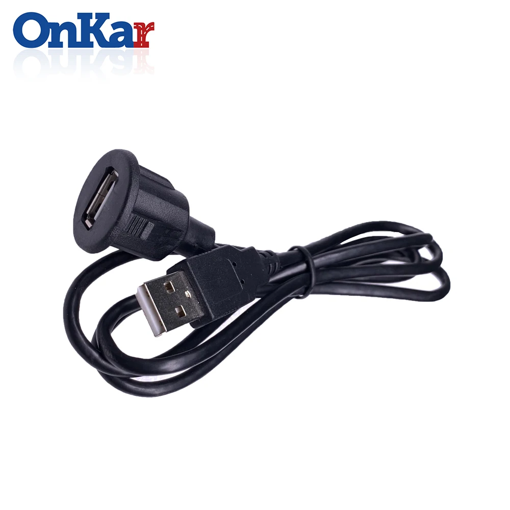 ONKAR автомобильные аксессуары USB 2,0 папа-мама автомобильный скрытый удлинитель для крепления на приборной панели автомобиля Ван двойной разъем USB