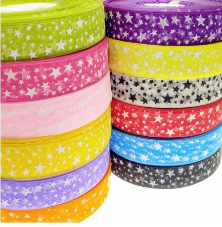 5/10Y Рождественская лента из органзы шириной 1 дюйм оптовая продажа украшение для