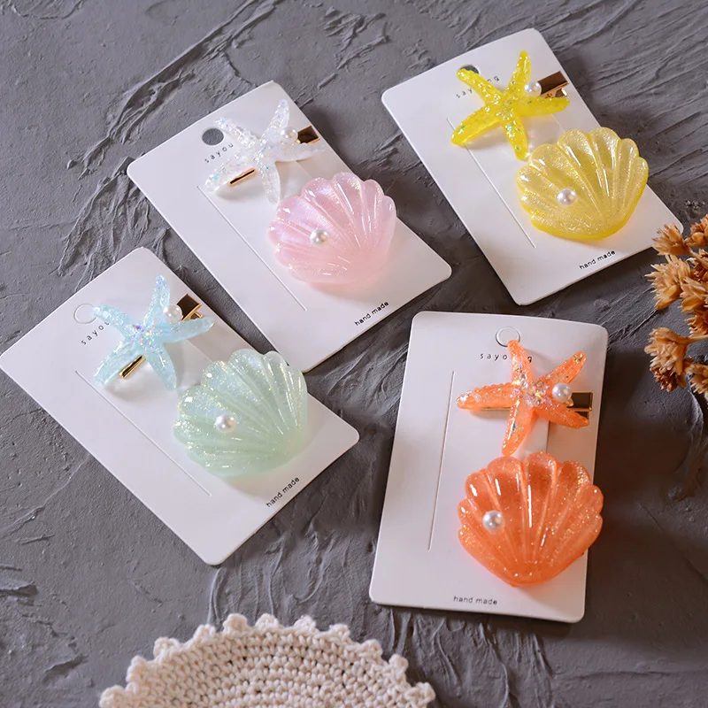 2 шт./компл. новые модные жемчужные Заколки милые акриловые заколки для волос в