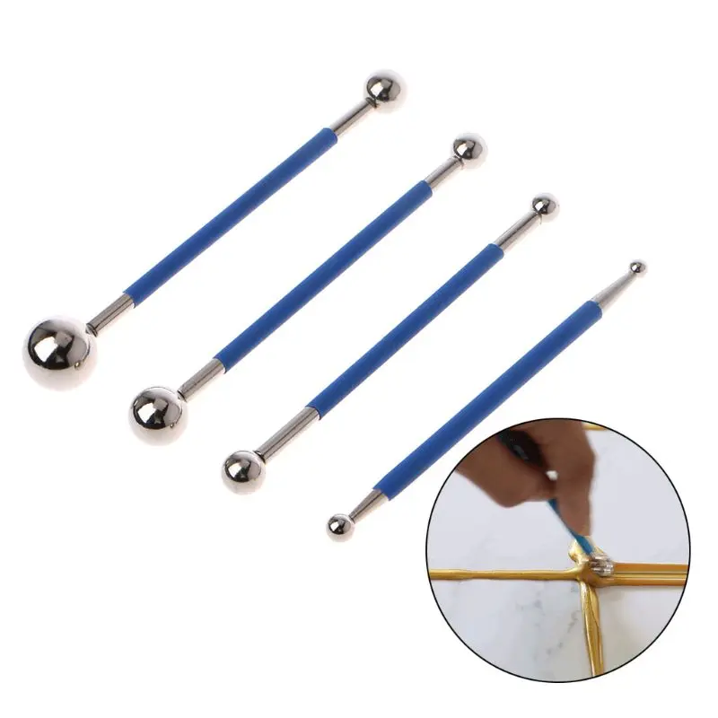 

4PCS/SET Dual Stainless Steel Pressed Ball Tile Grout Glue Gaps Repairing Stick Porcelain Floor Grouting Scraping Construction