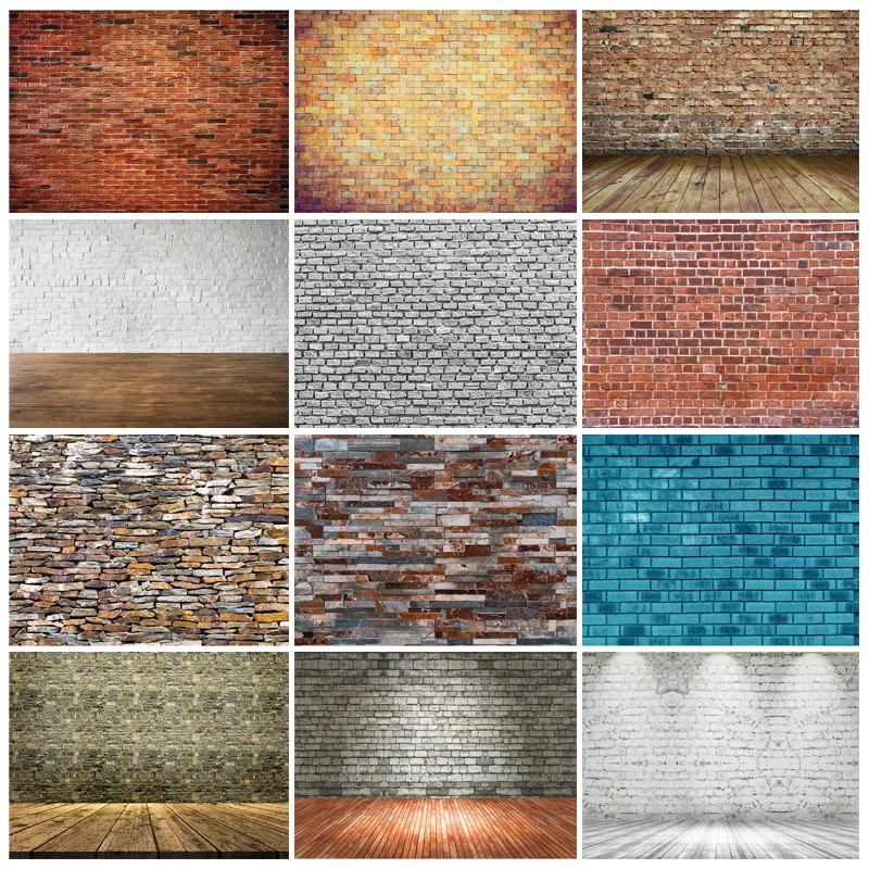 

SHENGYONGBAO Vintage Brick Wall Backdrop Photography Backdrops Photographic Background For Photo Studio Props 210326CAJ-04