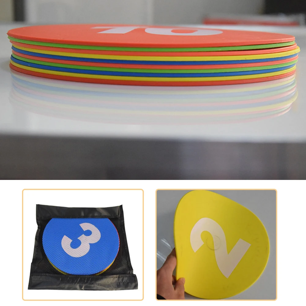 10 шт./компл. футбольное тренировочное оборудование знаки диски маркеры цифровые