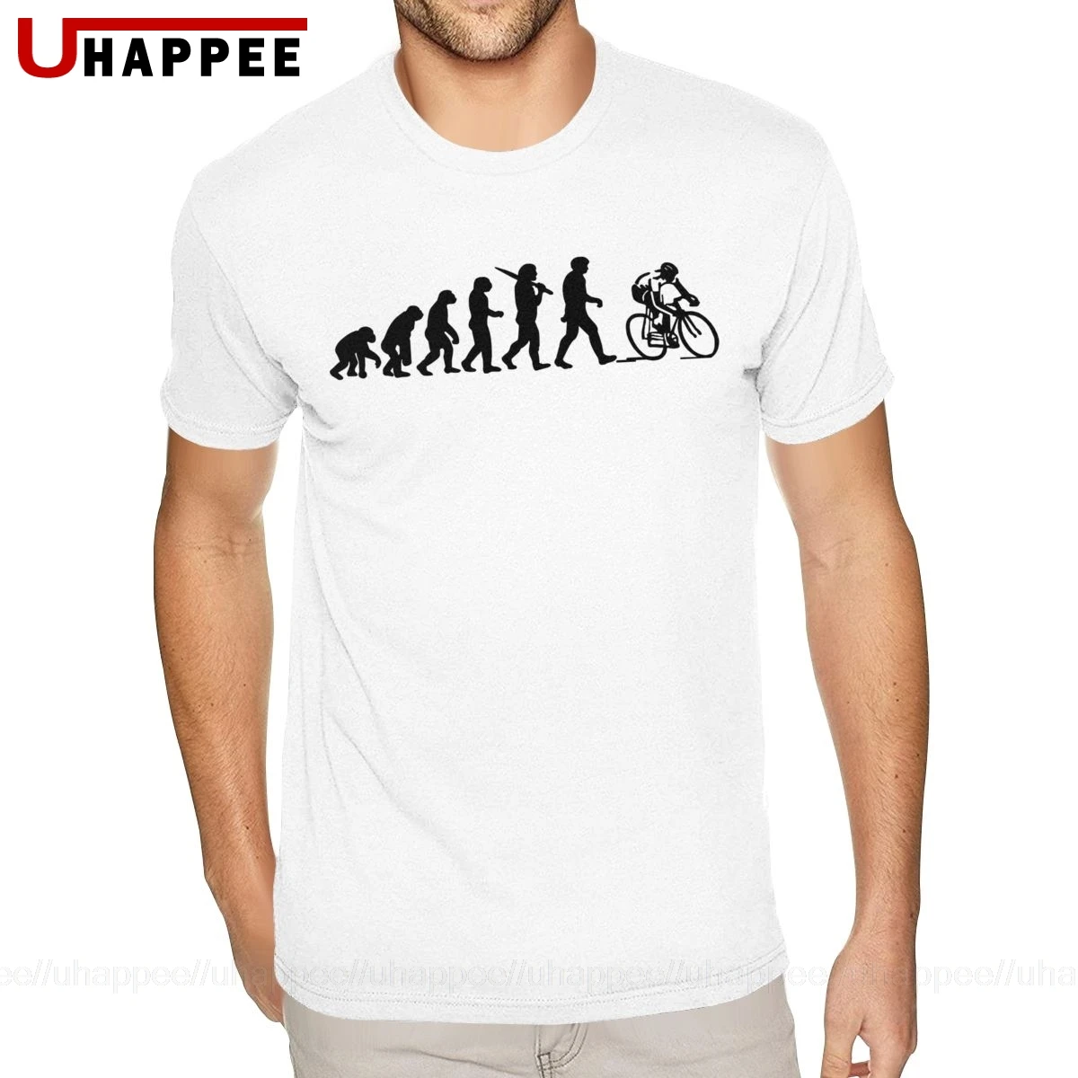 

Забавная Рождественская Эволюция велосипедиста, Мужская велосипедная футболка, мужские футболки на заказ с коротким рукавом, хлопковая фу...