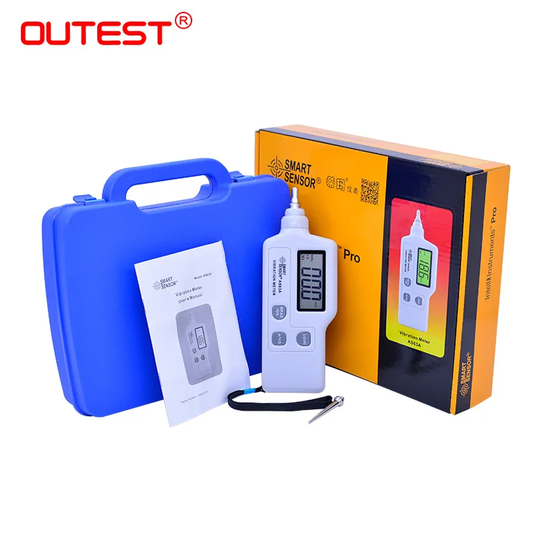 

OUTEST Digital Vibration Meters Vibrometer Meter Device Measures Handheld Analyzer Tester Analyzer Gauge Vibration Pen AS63A