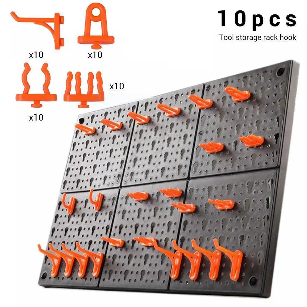 

Multifunctional Storage Hook Plastic Safety Hanging Hardware Tool Storage Hook Rack Workshop Storage Tool Board Z9x4
