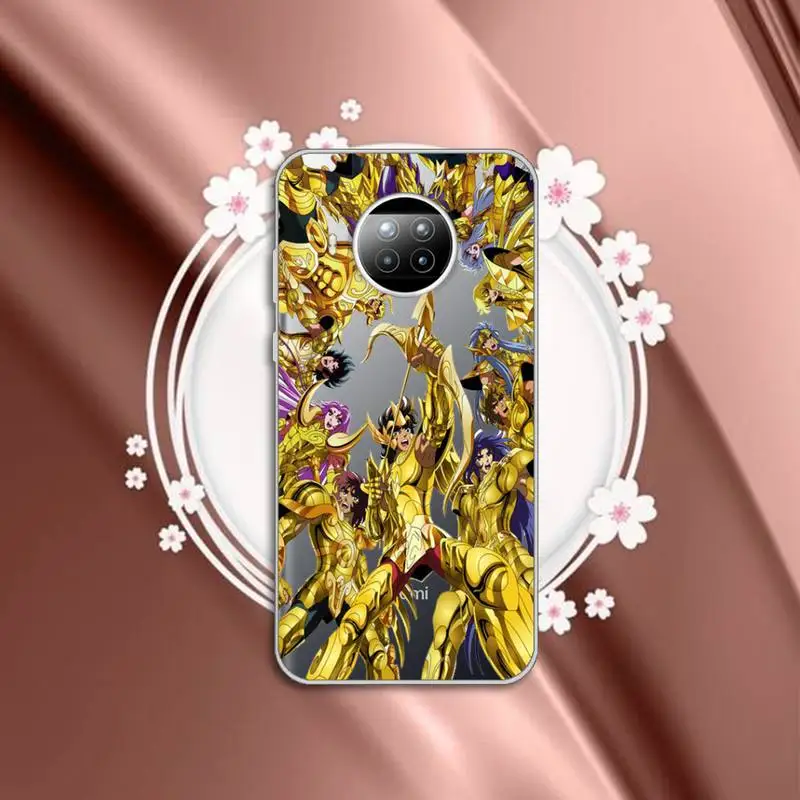 

Saint Seiya Phone Case Transparent for Xiaomi mi Redmi note 10 t 8 9 pro lite 11 Samsung S 8 9 10 20