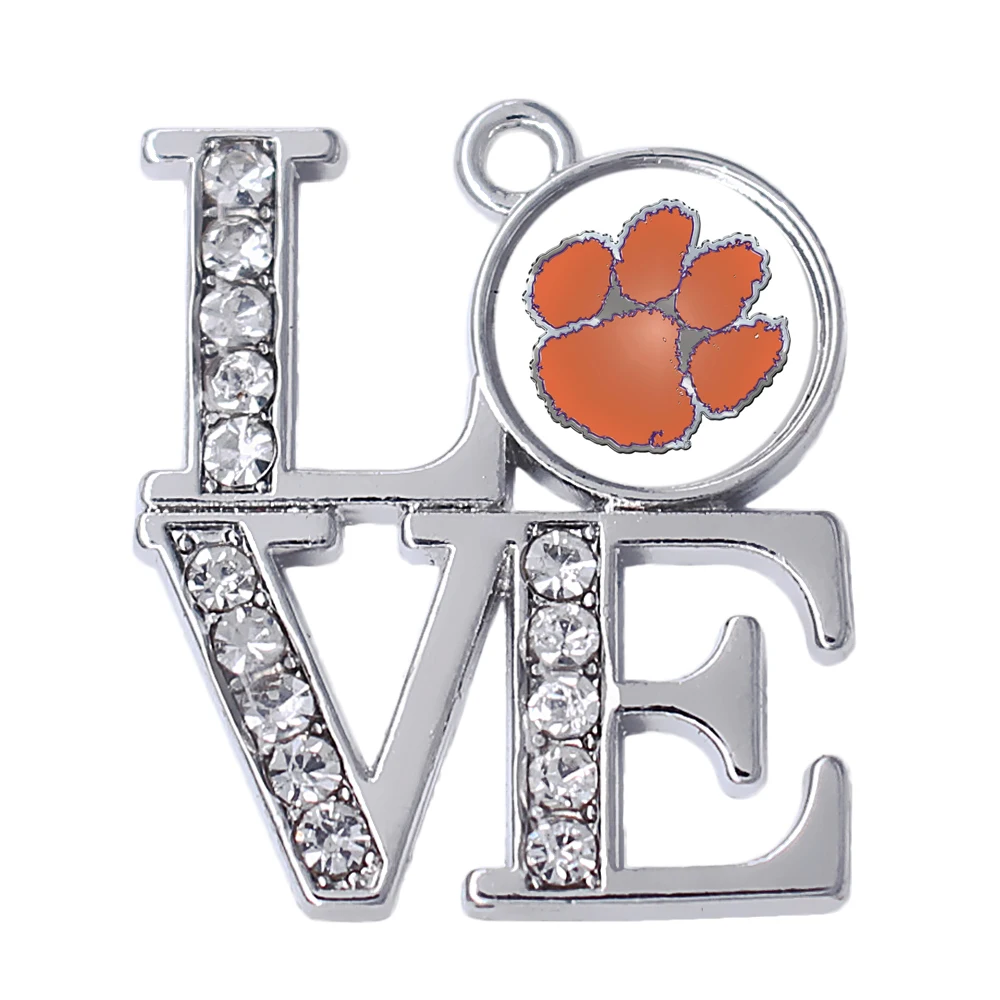 Eco Friendly Metal Inlay Resin Mirror Sticker Football Sport Clemson Charm | Украшения и аксессуары