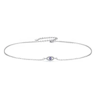 zemior 925 sterling silver for fine jewelry bracelet evil cubic zirconia eye shiny bracelet valentines charm women gift