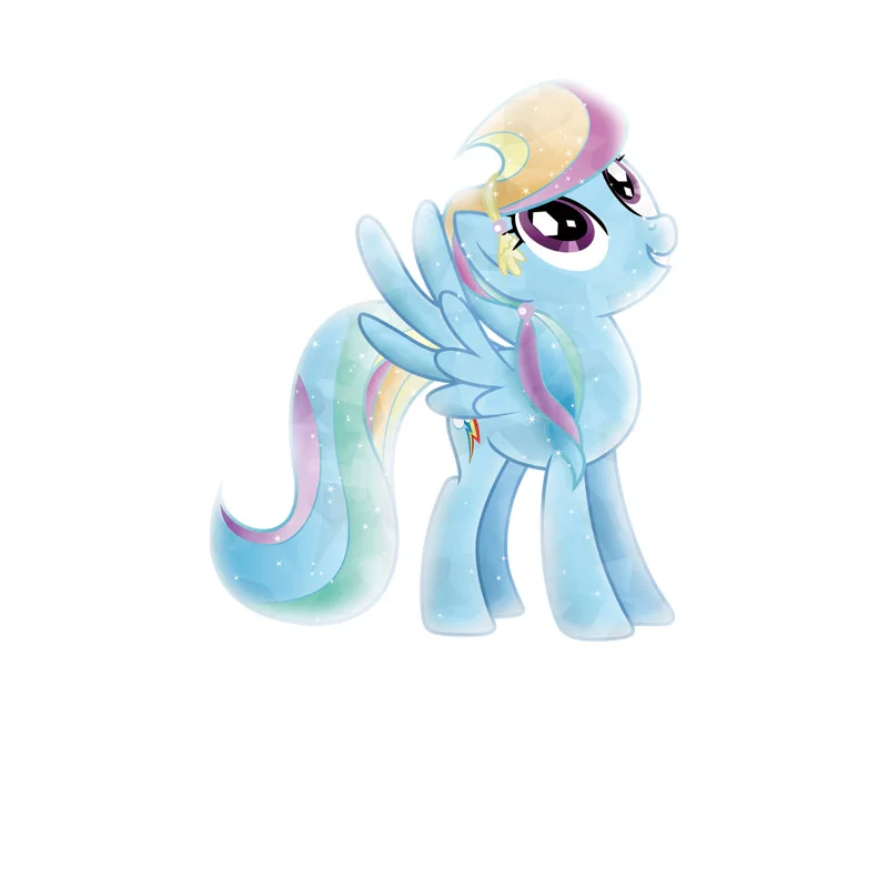 1pcs Cartoon Anime Unicorn Figure My little Horse Baoli Sticker DIY Patch Iron On Apparel T-shirt Thermal Transfer Applique |