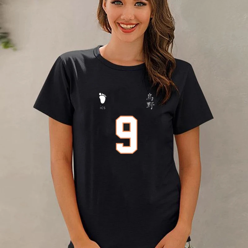 

The Hottest Japanese Anime Oya Oya Oya Haikyuu Women Printed T Shirt Summer Casual Ladys Tops Loose Harajuku O-neck Streetwear