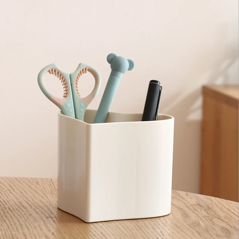

Heart Shape Pen Container Desktop Storage Finishing Lovely Lattice Creative Multi-Functional Makeup Stow