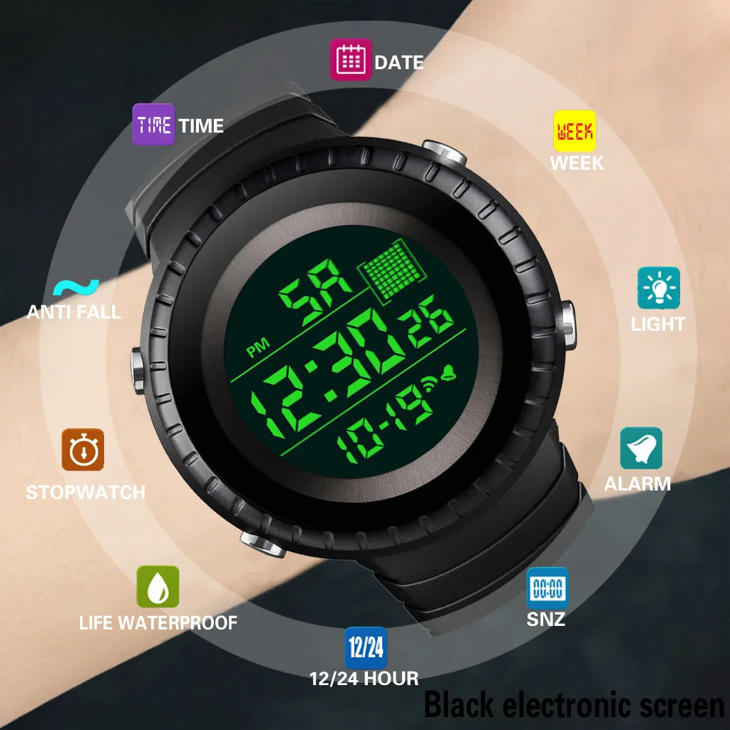 Reloj Депортиво Хомбре часы Для мужчин Роскошные Для мужчин s Для женщин цифровой светодиодный часы Дата Спорт на открытом воздухе электронные водонепроницаемые часы