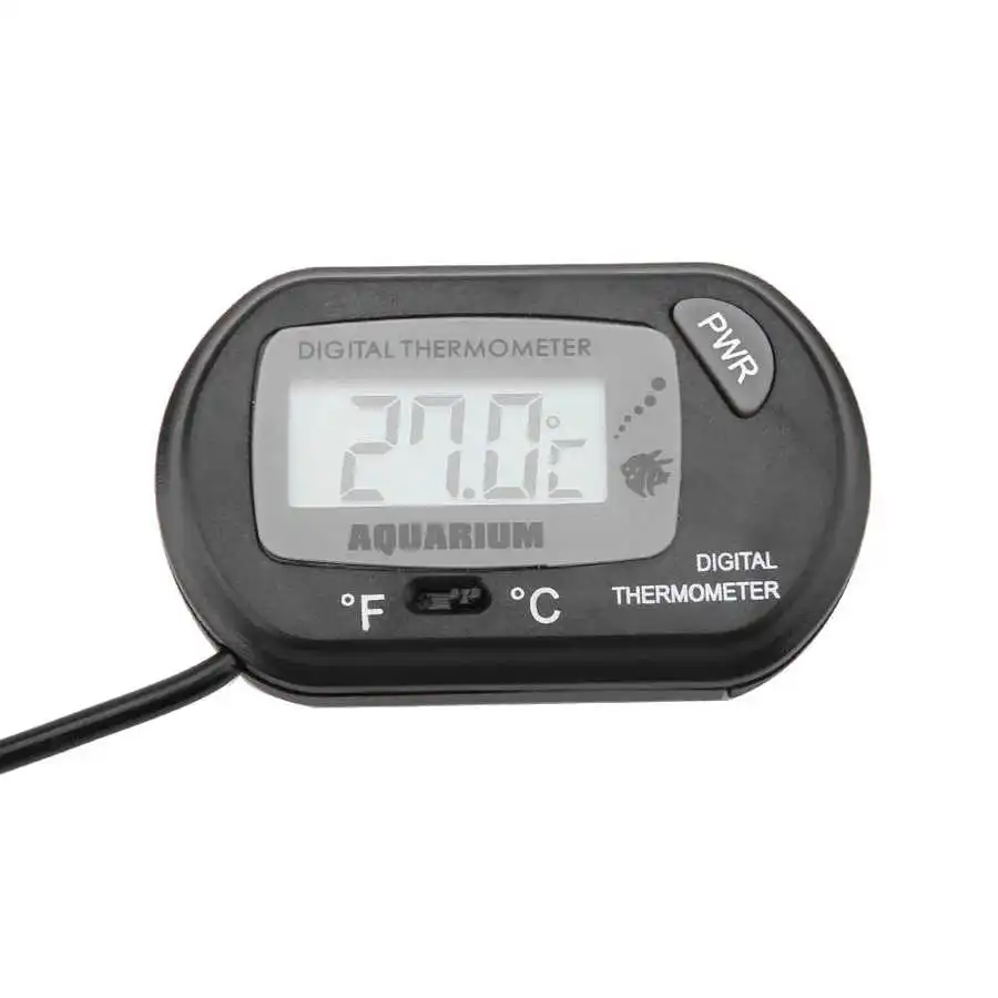 Цифровой мини-термометр для аквариума Встроенный ЖК-термометр с присоской и 2