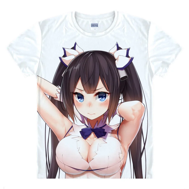 DanMachi Familia миф Гестия футболка аниме японский известных анимации Новинка летняя