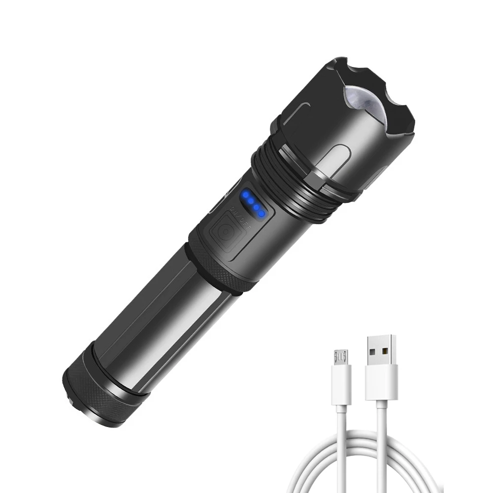 

XHP50 Super Powerful LED Flashlight LED-osl Tactical Torch USB Rechargeable Linterna Waterproof Lamp Ultra Bright Lantern