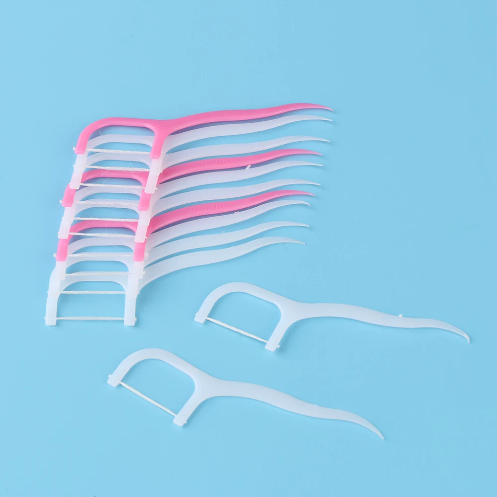 100 шт. зубочистки для чистки зубов|Держатель зубной нити| |