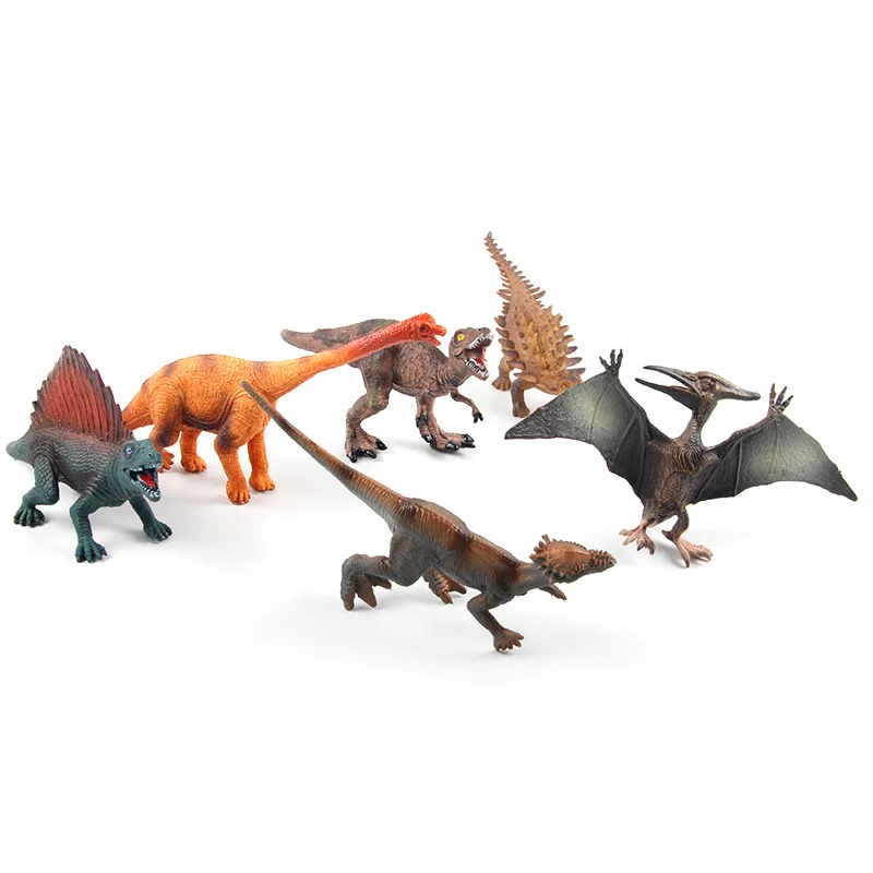 Детская модель динозавра из твердого пластика с изображением животных