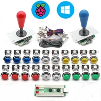 zero delay encoder arcade cabinet diy kit 5v chrome led push to lighting up buttons copy sanwa joystick usb to pc raspberry pi
