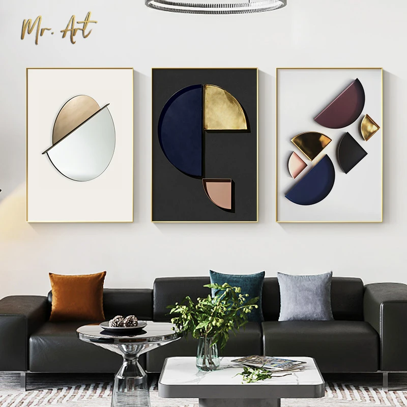

Modern Geometry Poster Print Round Shape Combination Art Painting Minimalist Wall Art Picture for Living Rooom Nordic Home Decor
