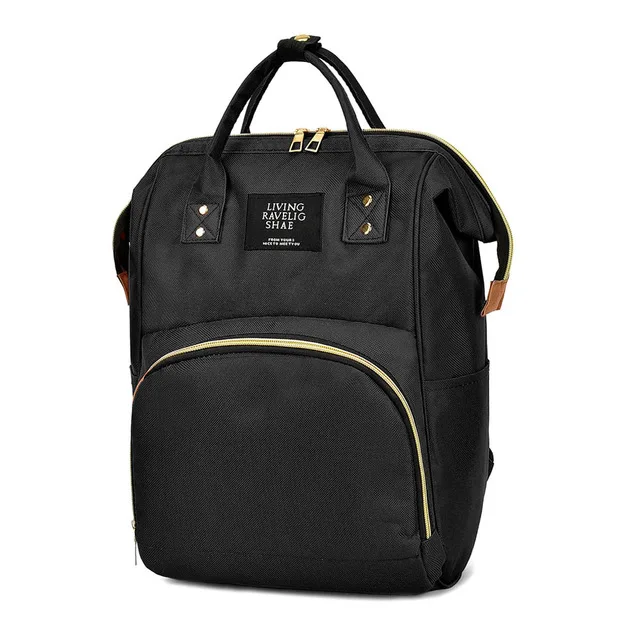 black 20-30L Большой Вместительный рюкзак, сумка для подгузников, уличная детская сумка, многофункциональный рюкзак для мам, дорожная сумка для подгузников - Цвет: black
