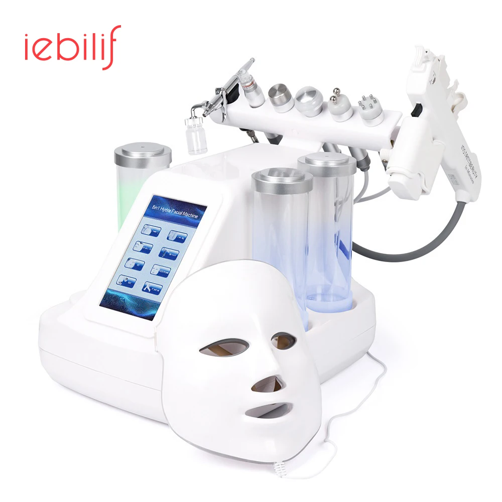 8 in 1 Hydro Water Oxygen Jet Peel Machine Ance Pore Cleaner Facial Massage Exfoliating Skin Whitening Skin Care Device