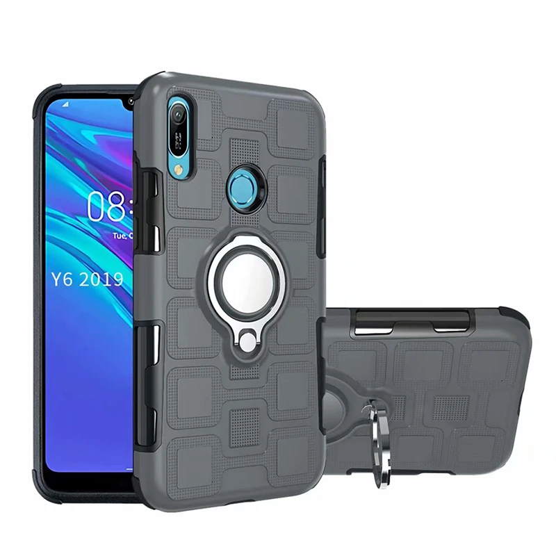Бронированный противоударный чехол для huawei Y5 Y6 Y7 Y9 Prime 2018 2019 крышка Роскошные два
