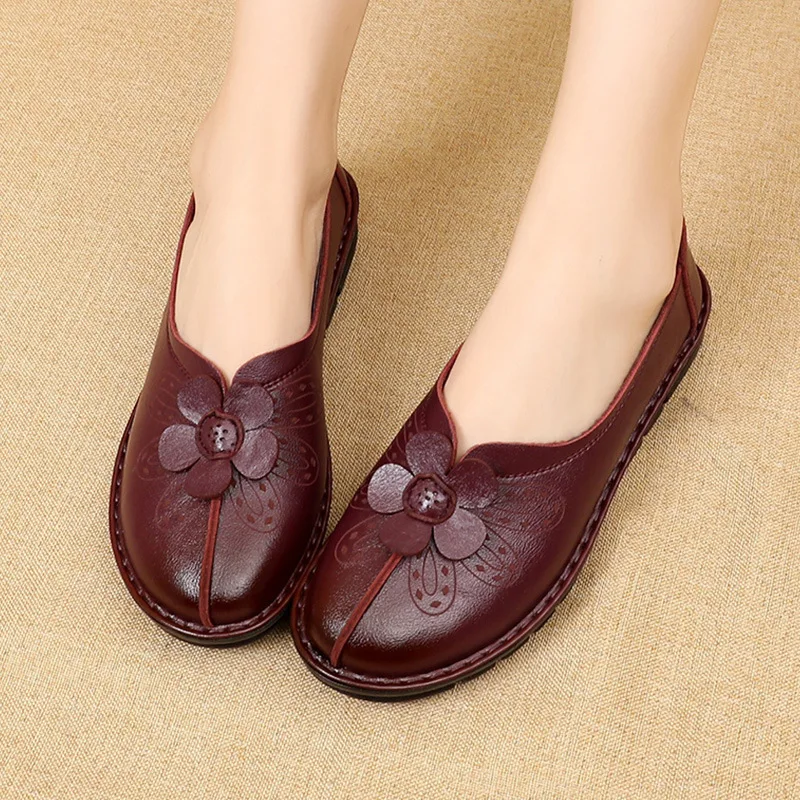 Женская обувь Сезон весна-осень Женские туфли из искусственной кожи на плоской