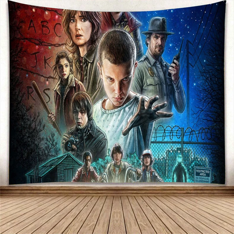 Очень странные дела печатных стены штора гобелен интерьер Boho домашний декор