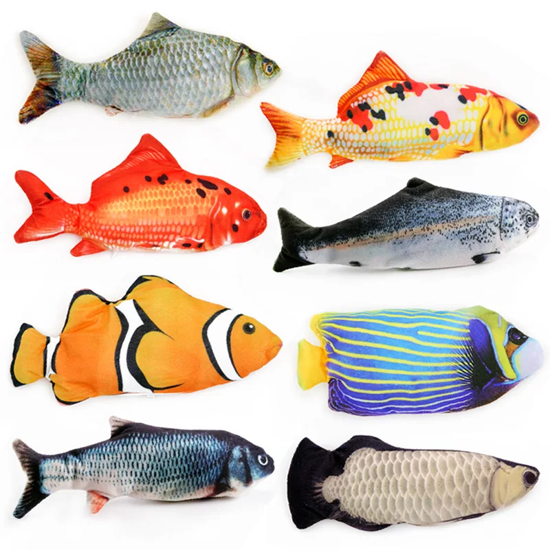 Движущаяся игрушка для рыбы QQQPET кошачья мята кота Реалистичная плюшевая