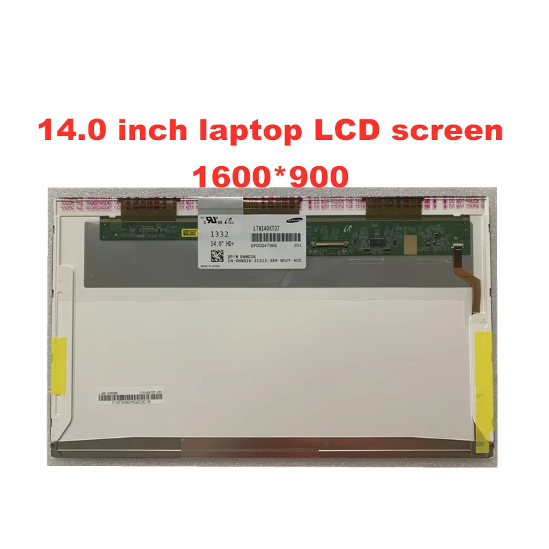 Ноутбук ЖК-дисплей LTN140KT04 B140RW03 V.0 V.1 LTN140KT01 LTN140KT07 LP140WD1 TLM1 D1 N140O6-L02 1600*900 40 контакты |