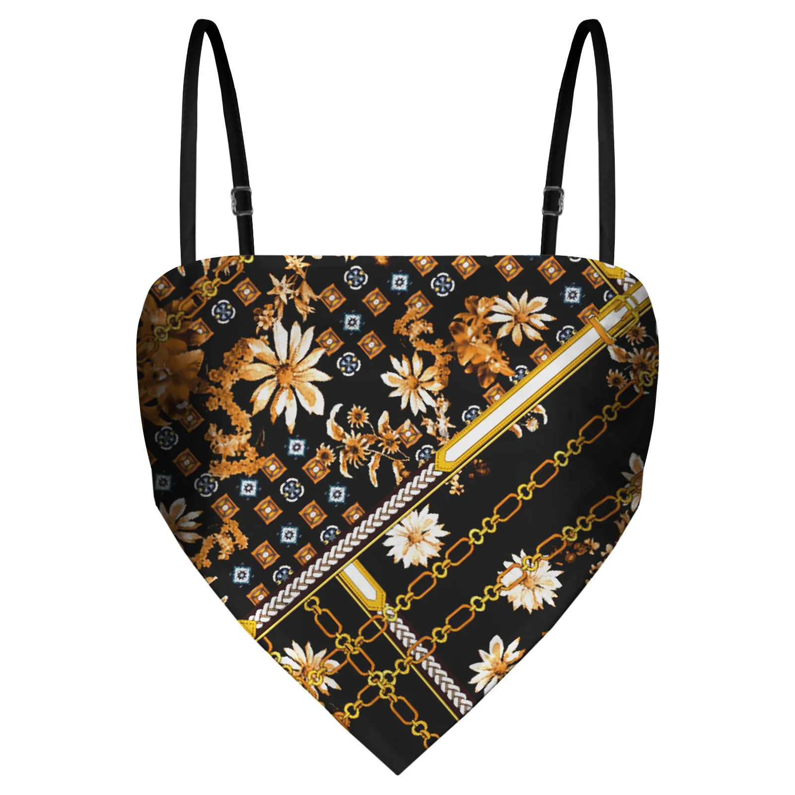 

Summer Butterfly Leopard Print Digital Printing Tide Brand Comfortable Women's Sling Tube Top Adjustable Shoulder Strap Vest