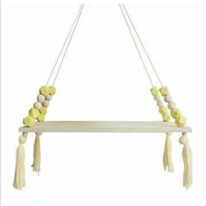 Цветная настенная полка с кисточками детский Органайзер для спальни игрушек